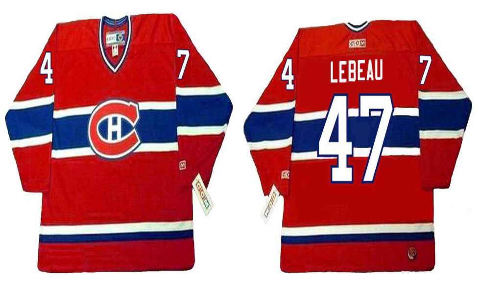 2019 Men Montreal Canadiens 47 Lebeau Red CCM NHL jerseys